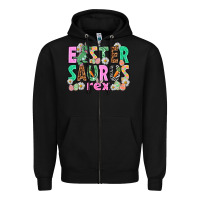 Black Easter Saurus Nurse Easter Day Zipper Hoodie - HowdyJamesFarm