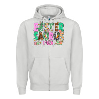 Dove Grey Easter Saurus Nurse Easter Day Zipper Hoodie - HowdyJamesFarm