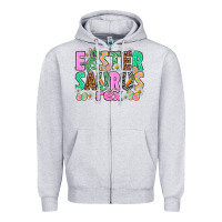 Heather Grey Easter Saurus Nurse Easter Day Zipper Hoodie - HowdyJamesFarm