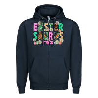 Navy Easter Saurus Nurse Easter Day Zipper Hoodie - HowdyJamesFarm