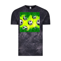Cloud Black soccer balls with field  and tactics seamless pattern Vintage Tee - BundleAndBundleShop
