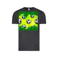 Vintage Black soccer balls with field  and tactics seamless pattern Vintage Tee - BundleAndBundleShop