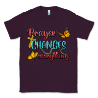 Plum Prayer Changes Everything Classic Tee - BundleAndBundleShop