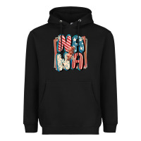 Black 4th of July nana with lightning bolt Heavyweight Hoodie - FaDigitalArtStudio