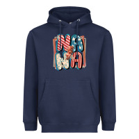 Navy 4th of July nana with lightning bolt Heavyweight Hoodie - FaDigitalArtStudio