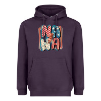 Plum 4th of July nana with lightning bolt Heavyweight Hoodie - FaDigitalArtStudio