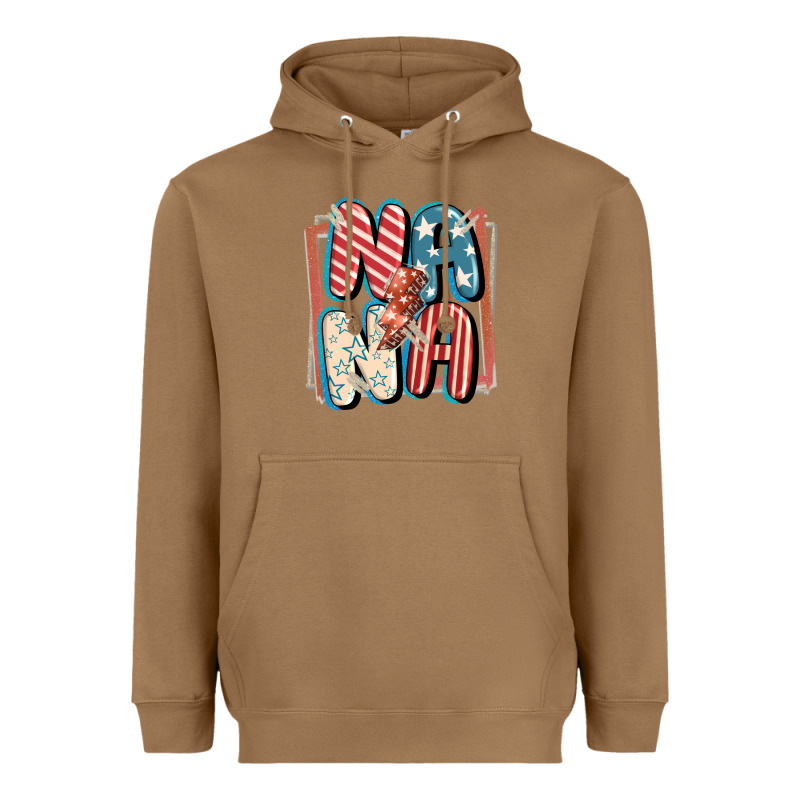 4th Of July Nana With Lightning Bolt Heavyweight Hoodie by FaDigitalArtStudio | Teevron