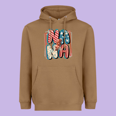 4th Of July Nana With Lightning Bolt Heavyweight Hoodie Designed By Fadigitalartstudio