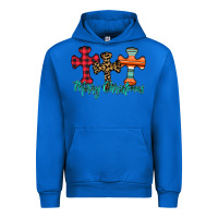 Cobalt merry Christmas cross Urban Hoodie - CowhideDigitalArt
