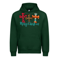 Forest Green merry Christmas cross Urban Hoodie - CowhideDigitalArt
