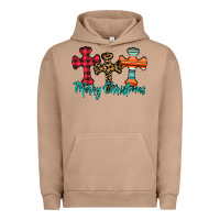 Pigment Burro merry Christmas cross Urban Hoodie - CowhideDigitalArt