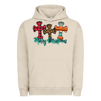 Pigment French Oak merry Christmas cross Urban Hoodie - CowhideDigitalArt