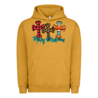 Pigment Peanut Butter merry Christmas cross Urban Hoodie - CowhideDigitalArt