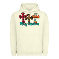 Pigment Pistachio merry Christmas cross Urban Hoodie - CowhideDigitalArt