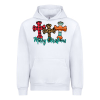 White merry Christmas cross Urban Hoodie - CowhideDigitalArt
