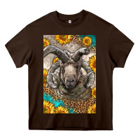 Chocolate Brown Western Navajo Churro Sheep Heavy Core Tee - LillyAllenDesigns