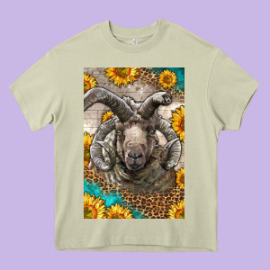 Western Navajo Churro Sheep Heavy Core Tee Designed By Lillyallendesigns
