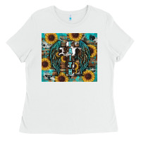 White western faith sunflower's Ladies Tee - RanaPortraitStore