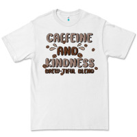 White caffeine & kindness Premium Tee - MaliasSmallBusiness
