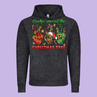 Rockin' Around The Christmas Tree Vintage Hoodie Designed By Bundleandbundleshop
