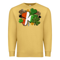 Antique Gold Irish flag shamrock St. Patricks Day Premium Sweatshirt - FaDigitalArtStudio