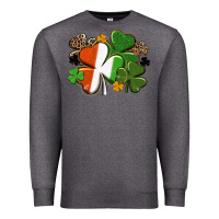 Charcoal Heather Irish flag shamrock St. Patricks Day Premium Sweatshirt - FaDigitalArtStudio