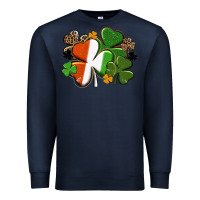 Navy Irish flag shamrock St. Patricks Day Premium Sweatshirt - FaDigitalArtStudio