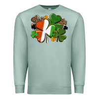 Seafoam Irish flag shamrock St. Patricks Day Premium Sweatshirt - FaDigitalArtStudio