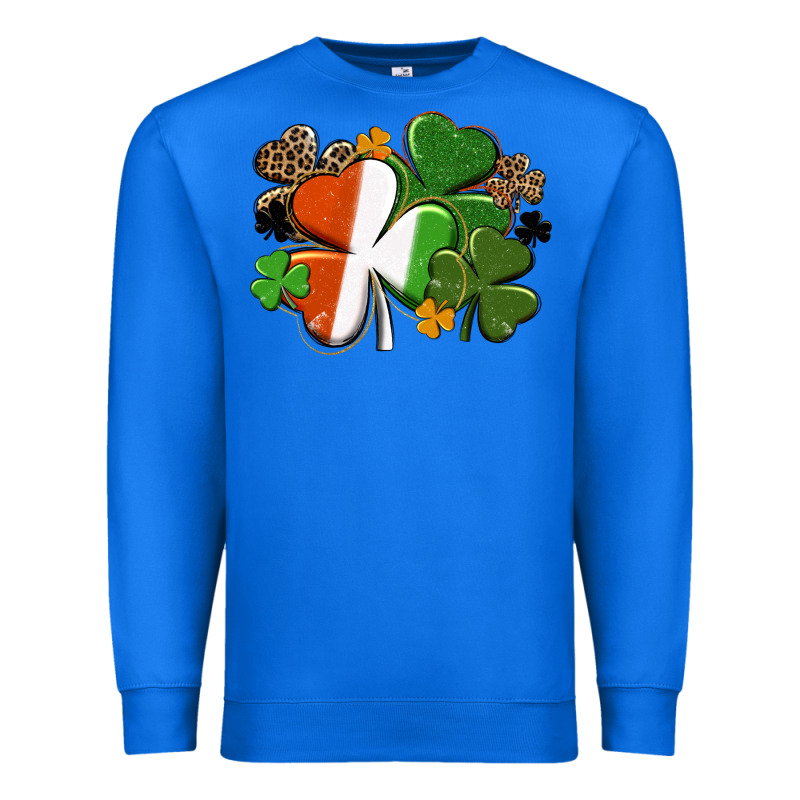 Irish Flag Shamrock St. Patricks Day Premium Sweatshirt by FaDigitalArtStudio | Teevron