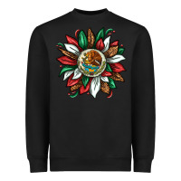Black Mexican Sunflower Heavyweight Sweatshirt - texasbilliewilder