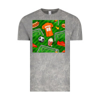 Cloud Rock soccer ball uniform and shoes seamless pattern Vintage Tee - BundleAndBundleShop