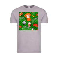 Vintage Zinc soccer ball uniform and shoes seamless pattern Vintage Tee - BundleAndBundleShop