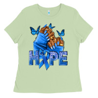 Matcha hope blueribboncolon cancer nails Ladies Tee - NancyCooperArtShop