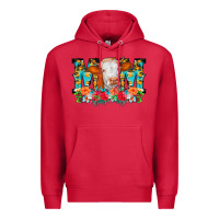 Cardinal Mom Cow Flowers Premium Hoodie - CowCowDesign