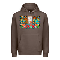 Coffee Mom Cow Flowers Premium Hoodie - CowCowDesign