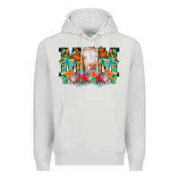 Dove Grey Mom Cow Flowers Premium Hoodie - CowCowDesign