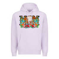 Lilac Mom Cow Flowers Premium Hoodie - CowCowDesign