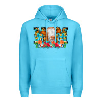 Ocean Blue Mom Cow Flowers Premium Hoodie - CowCowDesign