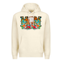 Sandshell Mom Cow Flowers Premium Hoodie - CowCowDesign