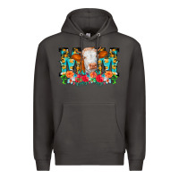 Smoke Mom Cow Flowers Premium Hoodie - CowCowDesign