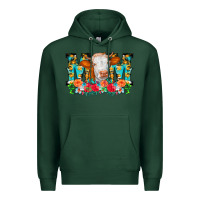 Sports Green Mom Cow Flowers Premium Hoodie - CowCowDesign