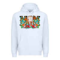 White Mom Cow Flowers Premium Hoodie - CowCowDesign