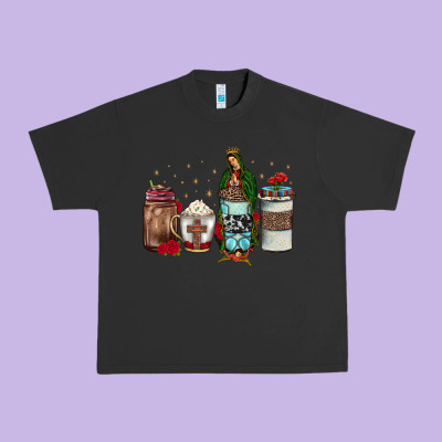 Our Lady Of Guadalupe Coffee Urban Heavy Tee Designed By Jahusdesignshop