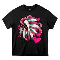 Black indian headdress with hearts valentine's day Heavy Core Tee - Jasminsmagicworld