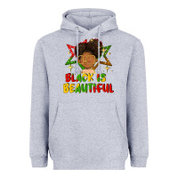 Heather Grey black is beautiful Heavyweight Hoodie - FaDigitalArtStudio