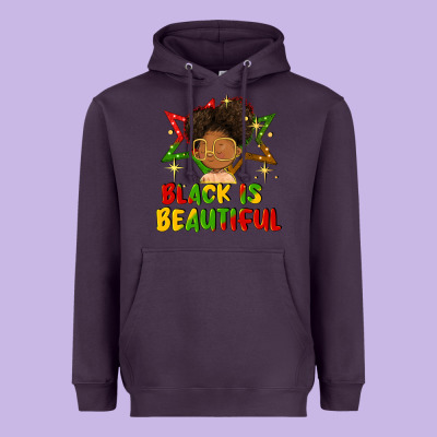 Black Is Beautiful Heavyweight Hoodie Designed By Fadigitalartstudio