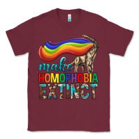 Burgundy Lgbtq Make Homophobia Extinct Classic Tee - BundleAndBundleShop