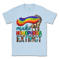 Dusty Blue Lgbtq Make Homophobia Extinct Classic Tee - BundleAndBundleShop