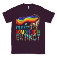 Plum Lgbtq Make Homophobia Extinct Classic Tee - BundleAndBundleShop