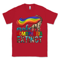 Red Lgbtq Make Homophobia Extinct Classic Tee - BundleAndBundleShop
